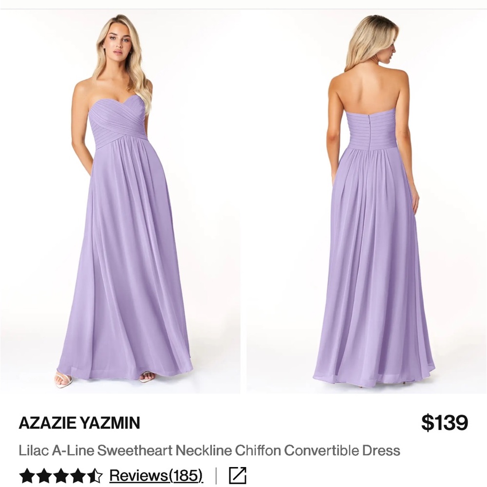 Azazie Lavender Chiffon Gown